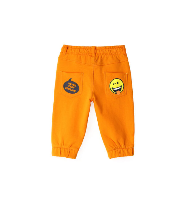Indigo varsity baby boy smiley trousers – Image 4