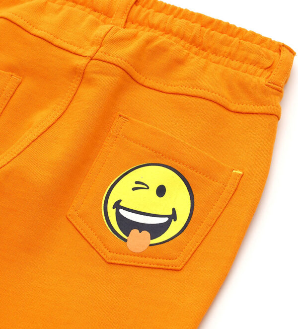 Indigo varsity baby boy smiley trousers – Image 5
