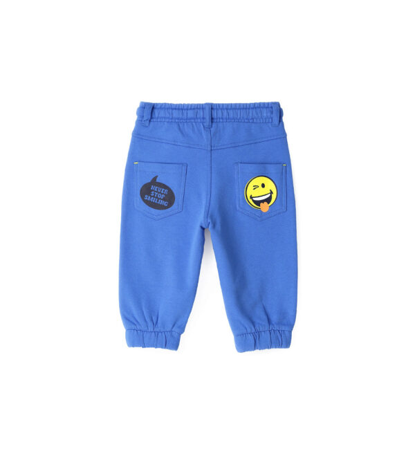 Indigo varsity baby boy smiley trousers – Image 9
