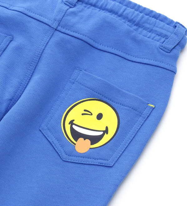 Indigo varsity baby boy smiley trousers – Image 10