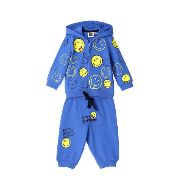 Indigo varsity baby boy smiley jumpsuit