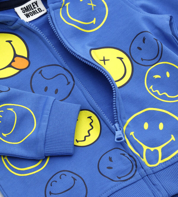 Indigo varsity baby boy smiley jumpsuit – Image 3