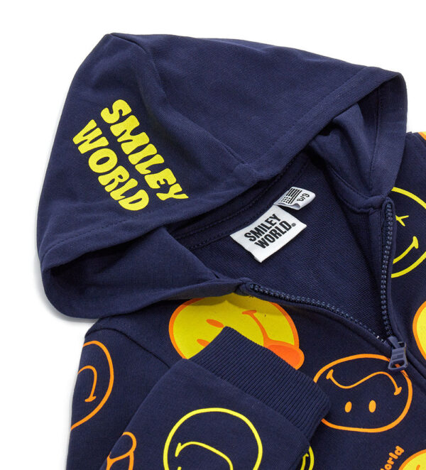 Indigo varsity baby boy smiley jumpsuit – Image 7