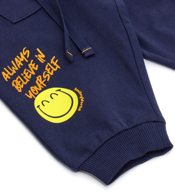 Indigo varsity baby boy smiley jumpsuit – Image 8