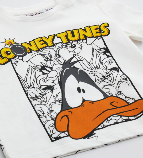 Sunny sunday baby boy looney tunes t-shirt – Image 2
