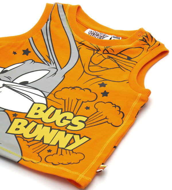 Sunny sunday baby boy looney tunes tank top – Image 2