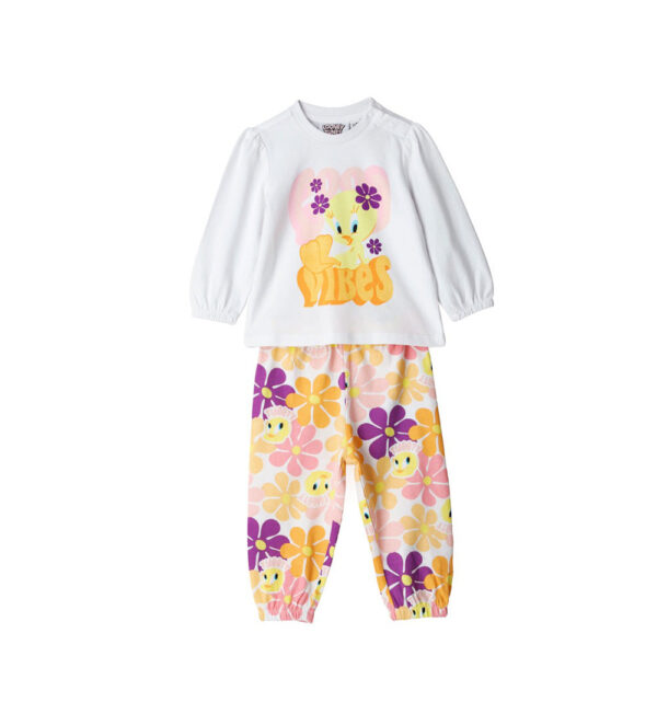 Good night baby girl looney tunes tweety long pajamas