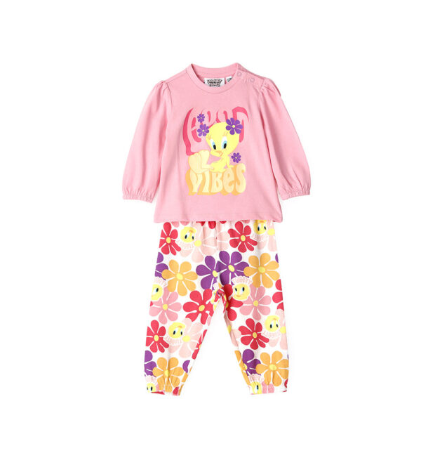 Good night baby girl looney tunes tweety long pajamas – Image 3