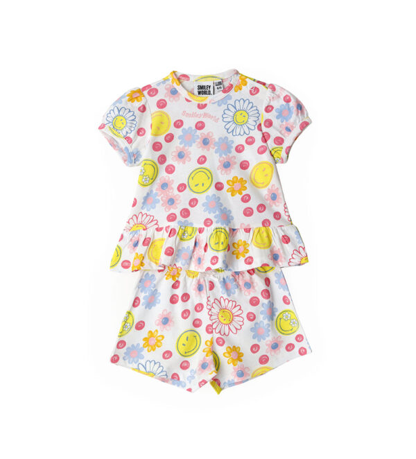 Good night baby girl smiley short pajamas 2 – Image 5