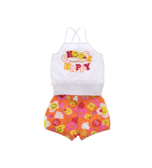 Jolla beach baby girl smiley set: cantotta and shorts