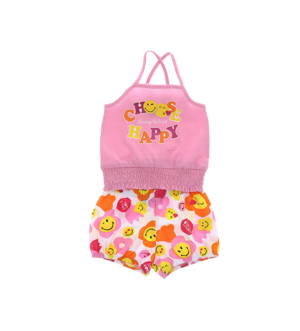 Jolla beach baby girl smiley set: cantotta and shorts – Image 3
