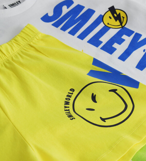 Good night boy short pajamas in smiley cotton – Image 5
