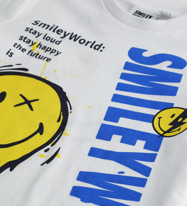 Good night boy short pajamas in smiley cotton – Image 4