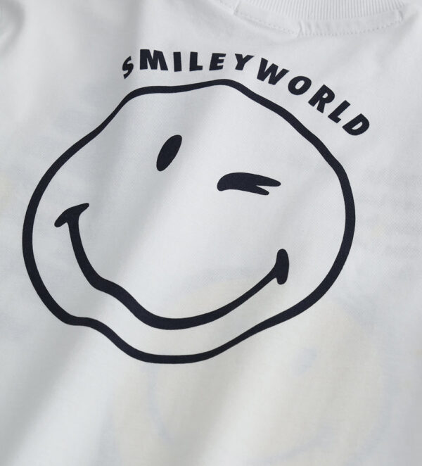 Good night boy short pajamas in smiley cotton – Image 2