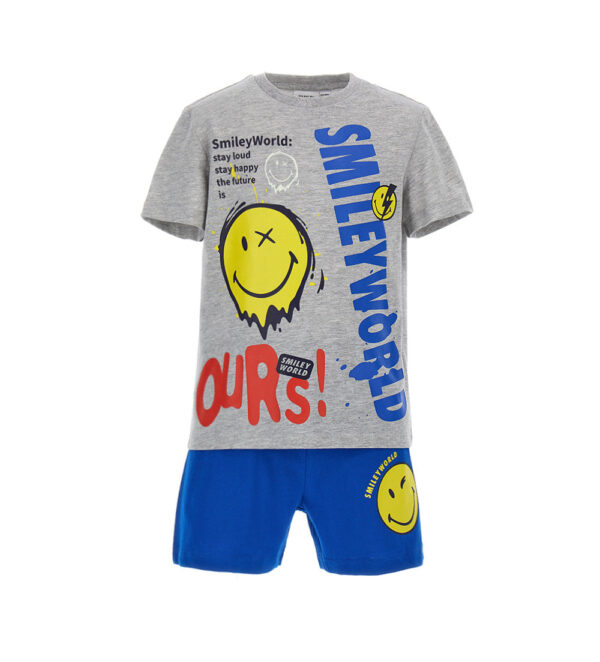 Good night boy short pajamas in smiley cotton – Image 7