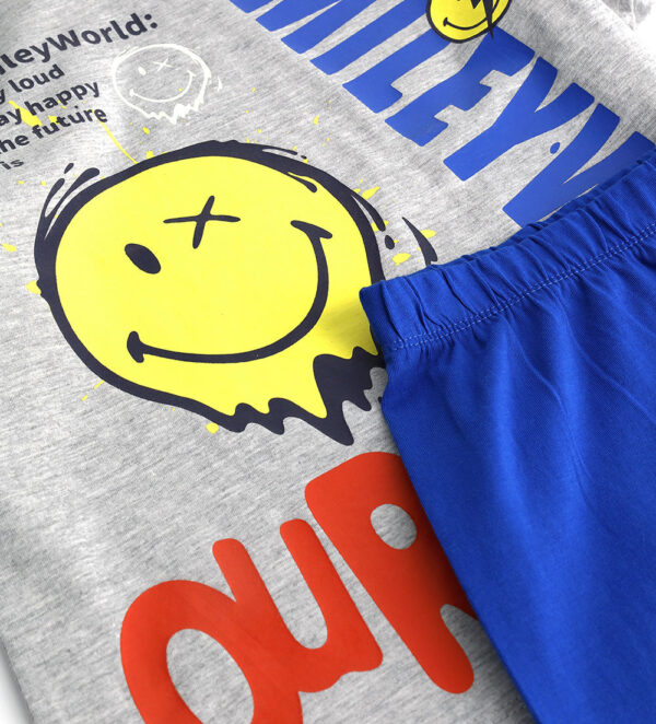 Good night boy short pajamas in smiley cotton – Image 8