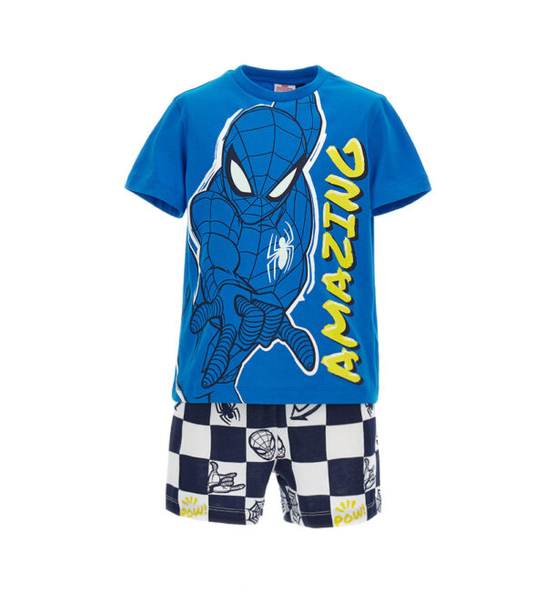 Good night boy marvel spiderman short pajamas 3