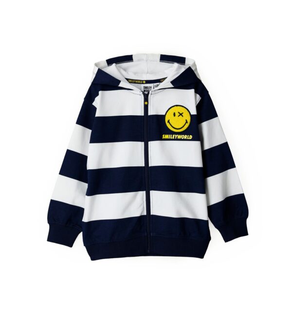 The Worker Boy Smiley Striped Sweatshirt