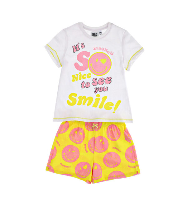 Good night girl smiley short pajamas 3