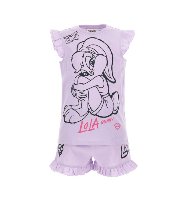 Good night girl looney tunes short pajamas
