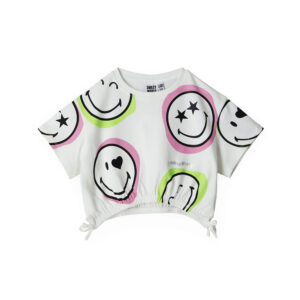 Active girl short smiley t-shirt