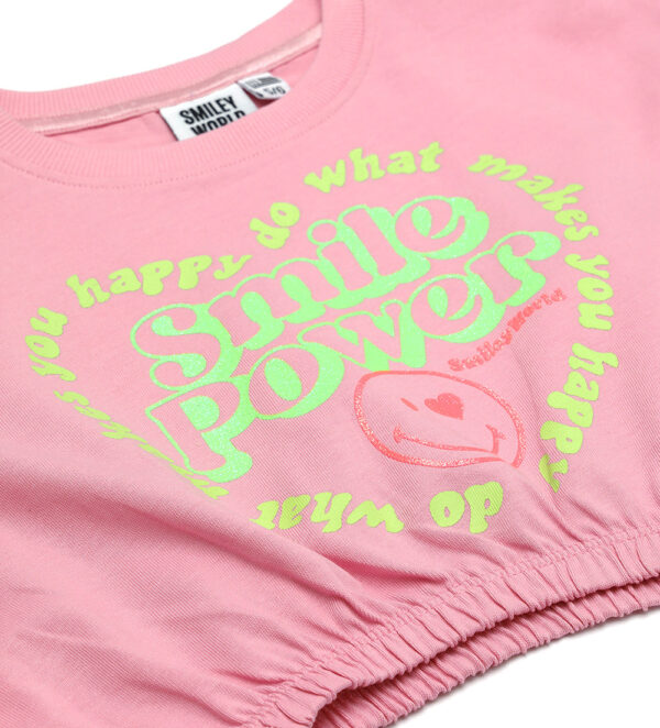 Active girl short smiley t-shirt – Image 11