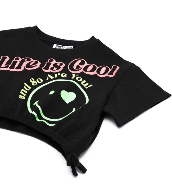 Active girl short smiley t-shirt – Image 5