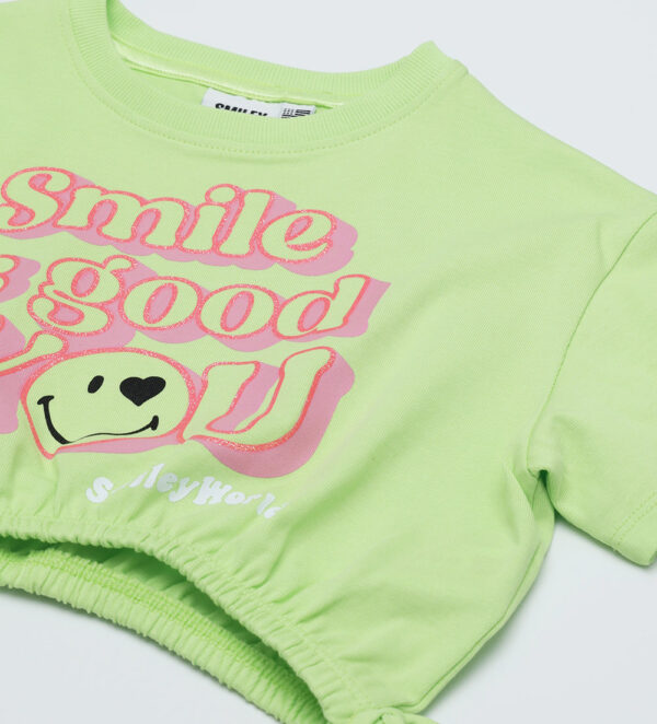 Active girl short smiley t-shirt – Image 15