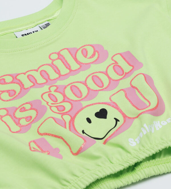 Active girl short smiley t-shirt – Image 16