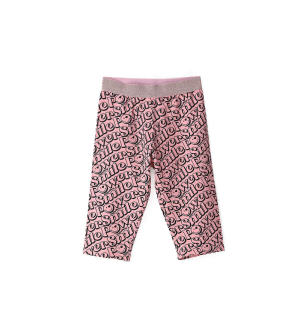 Active girl smiley leggings in cotton – Image 4