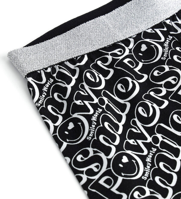 Active girl smiley leggings in cotton – Image 2