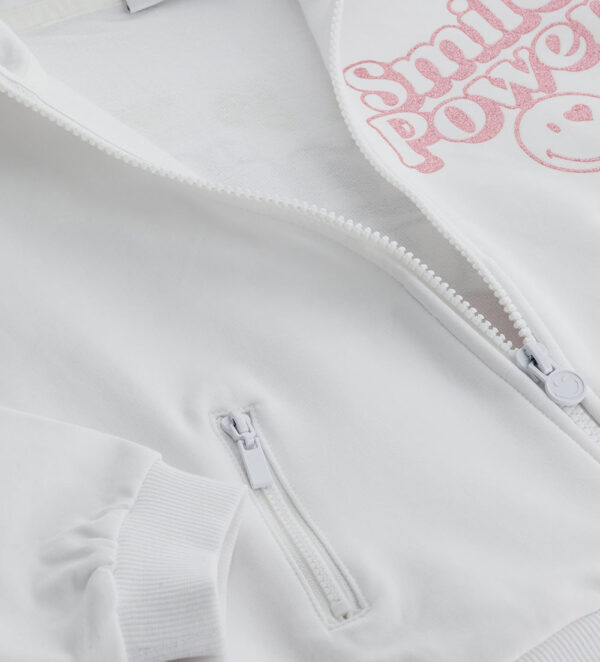 Active Girl Smiley Sweatshirt With Hood – Image 4