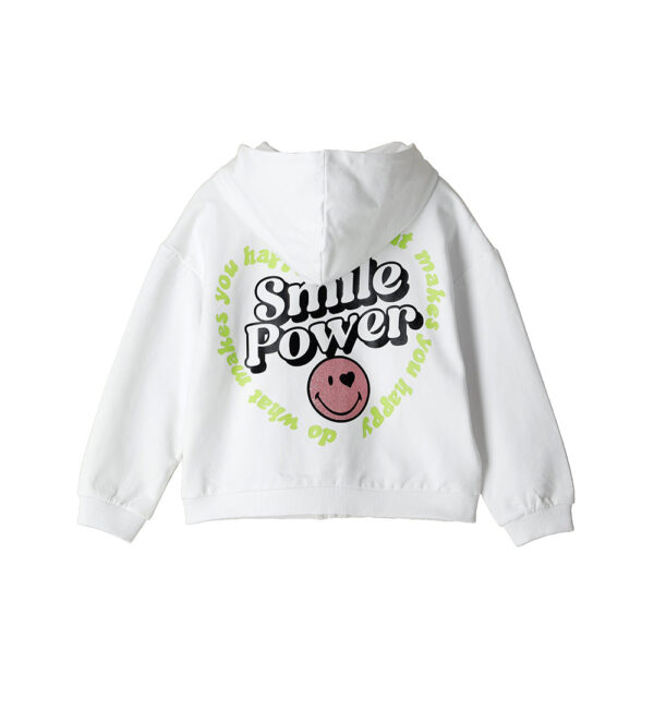 Active Girl Smiley Sweatshirt With Hood – Image 2