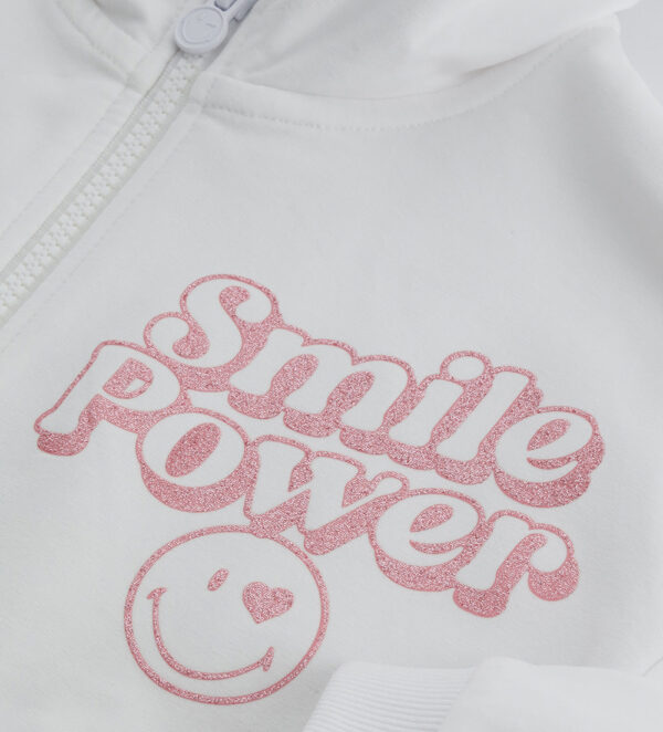 Active Girl Smiley Sweatshirt With Hood – Image 3