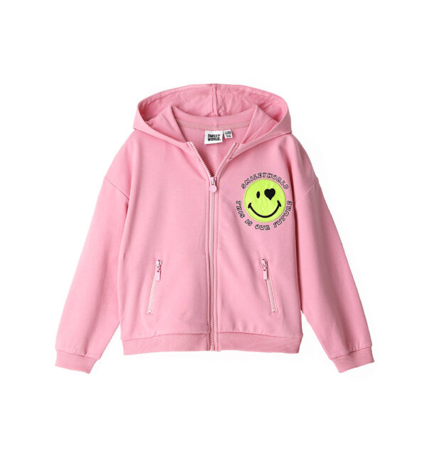 Active Girl Smiley Sweatshirt With Hood – Image 5