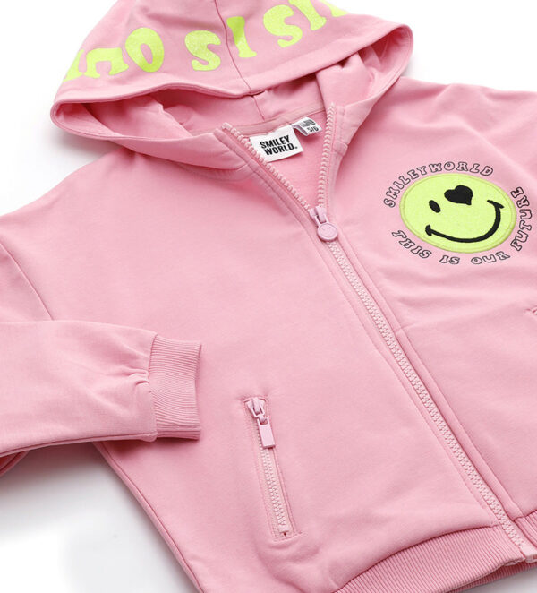 Active Girl Smiley Sweatshirt With Hood – Image 8