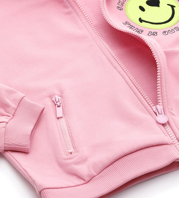 Active Girl Smiley Sweatshirt With Hood – Image 7