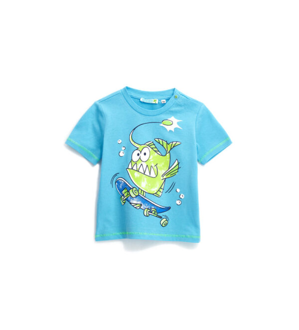 Shark shock baby boy short sleeve t-shirt 33 – Image 2