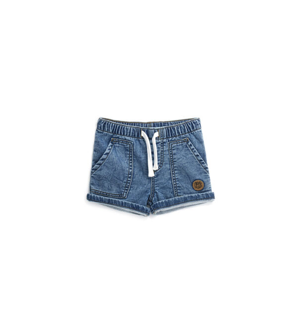 Shark shock baby boy denim sweatshirt bermuda
