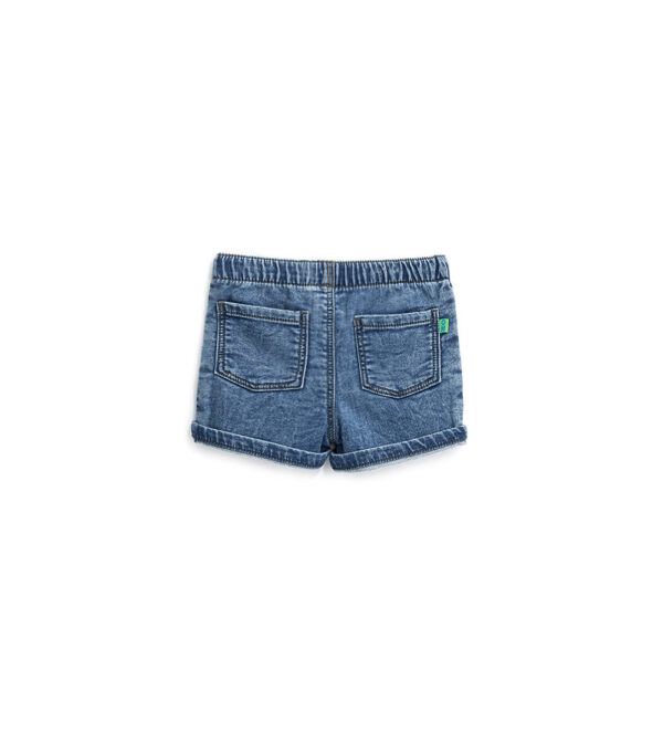 Shark shock baby boy denim sweatshirt bermuda – Image 2