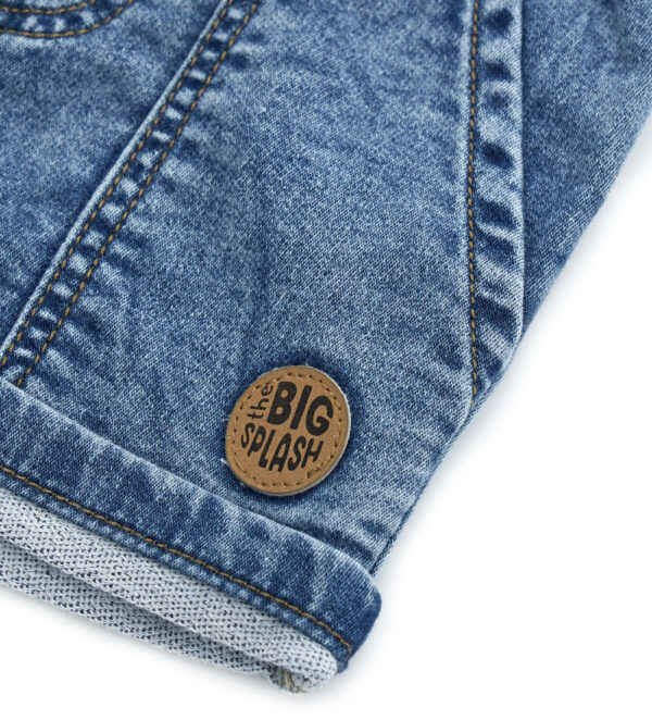 Shark shock baby boy denim sweatshirt bermuda – Image 3
