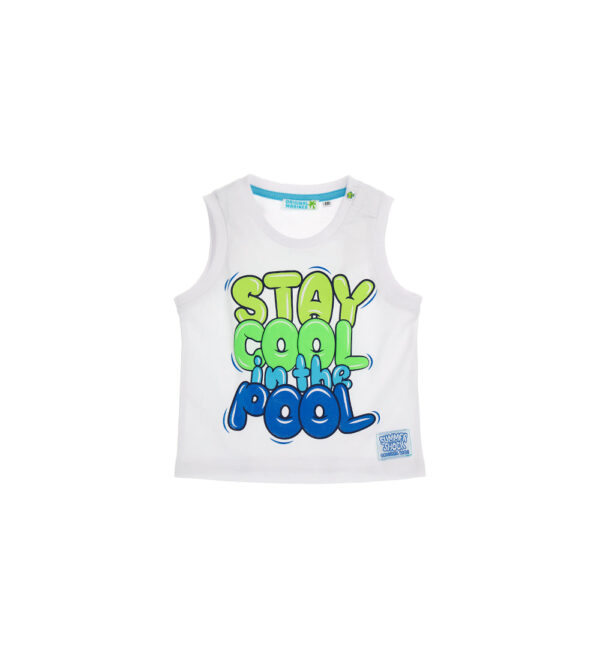 Shark shock baby boy cotton tank top 1 – Image 5