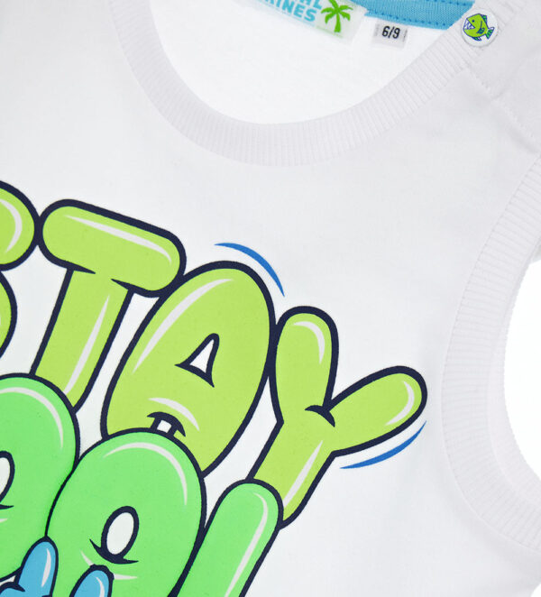 Shark shock baby boy cotton tank top 1 – Image 7