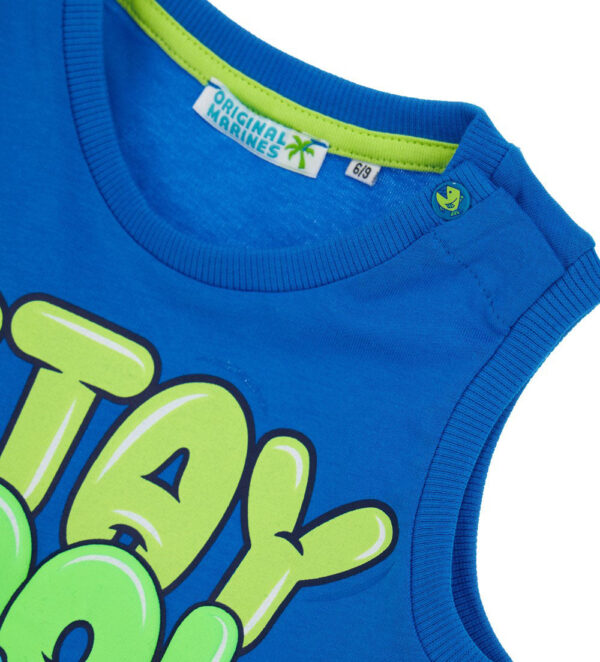 Shark shock baby boy cotton tank top 1 – Image 4
