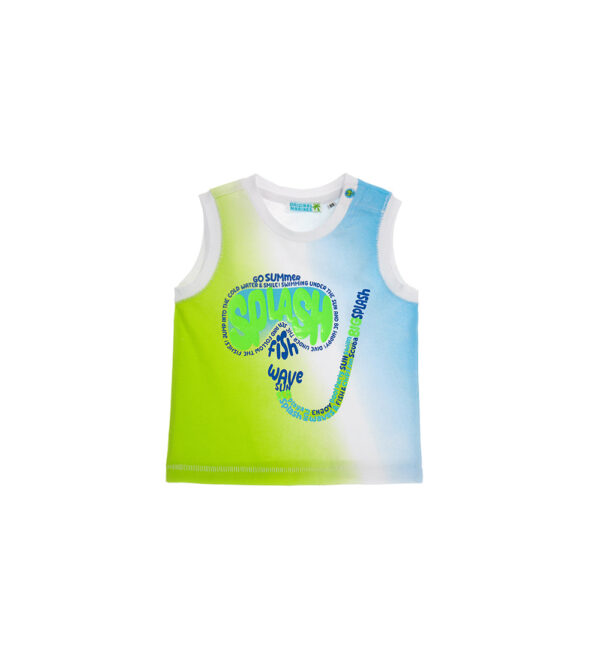 Shark shock baby boy cotton tank top 2
