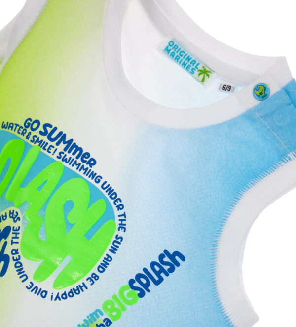 Shark shock baby boy cotton tank top 2 – Image 3