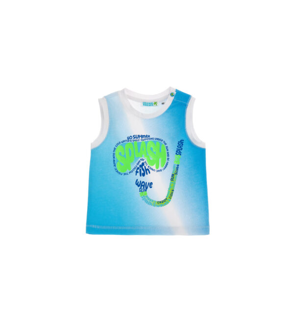 Shark shock baby boy cotton tank top 2 – Image 4