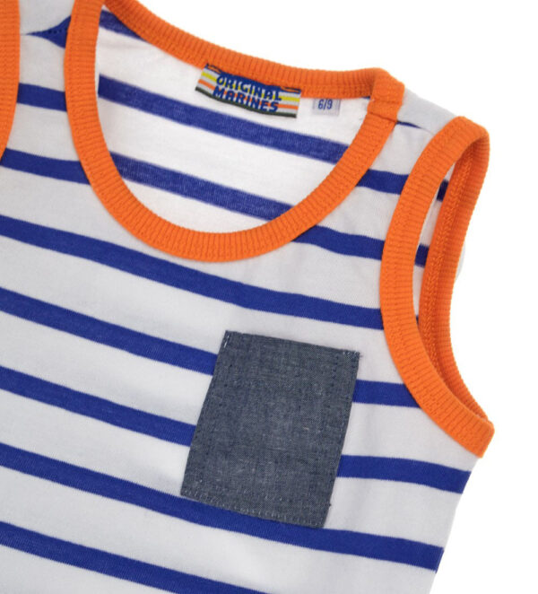 Crazy jungle  baby boy striped tank top – Image 3