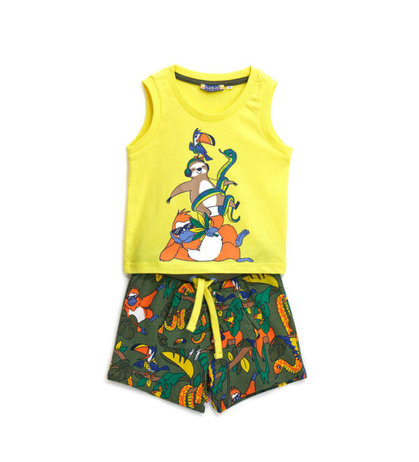 Crazy jungle  baby boy 2-piece set in cotton 1 – Image 4