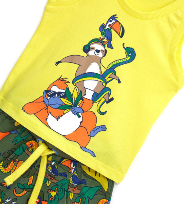 Crazy jungle  baby boy 2-piece set in cotton 1 – Image 6